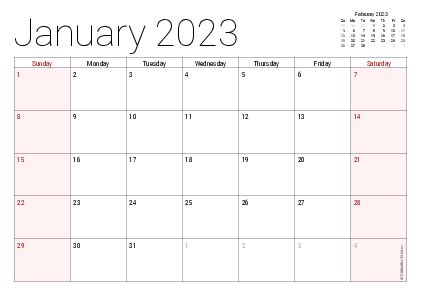 Calendar 2023 By Month Pdf – Get Calendar 2023 Update
