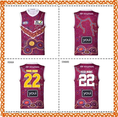 2022 BRISBANE LIONS AFL INDIGENOUS DREAMTIME GUERNSEY 2022/2023 ...