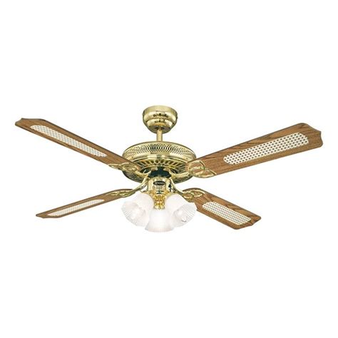 Westinghouse Monarch Trio 52” Polished Brass Ceiling Fan (78171) | UKES