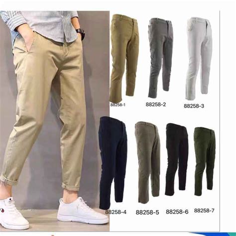 MEN'S COLORED SLIM FIT PANTS HIGH QUALITY # | Shopee Philippines