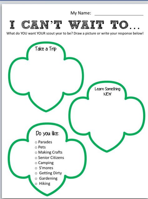 Printable Girl Scout Brownie Activities