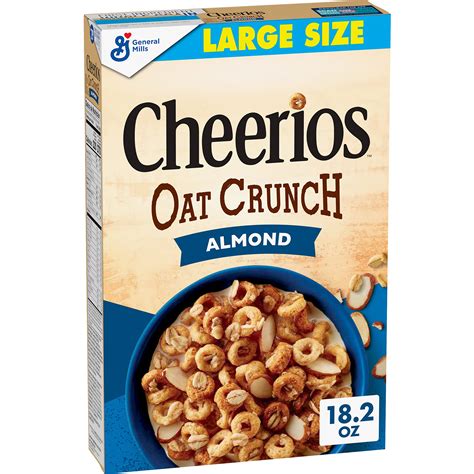 2 PACK --Cheerios Oat Crunch Almond Oat Breakfast Cereal, Large Size, 18.2 oz 1 Count - BEST BY ...