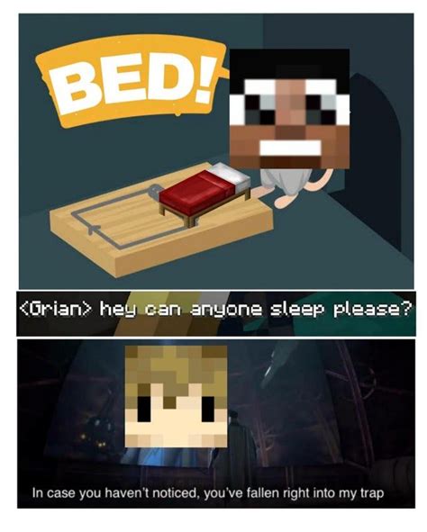 [Grian Trapped Bdubs Meme] Grian told Bdubs to sleep While he's in the ...