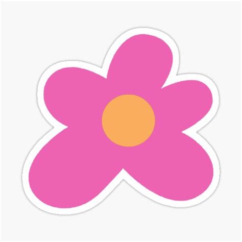 pink golf le fleur flower Sticker by user6744 | Cartoon flowers ...