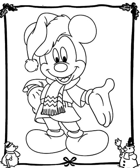 Mickey Mouse Christmas Carol Coloring Pages