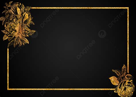 PixLith - Black And Gold Floral Wallpaper