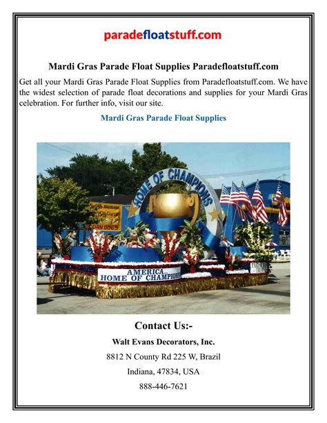 Mardi Gras Parade Float Supplies | Paradefloatstuff.com by ...