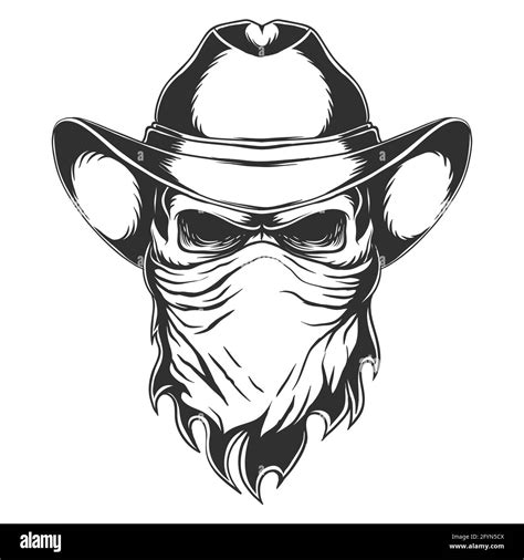 skull cowboy head vector illustration Stock Vector Image & Art - Alamy