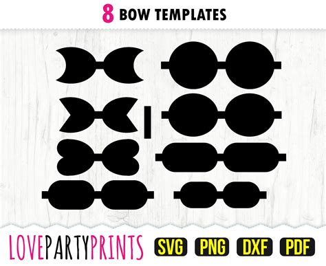 Bow Bundle Svg DXF PNG PDF Hair Bow Template Felt Bow - Etsy UK