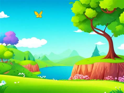 Premium AI Image | Cartoon background illustration design ai generated