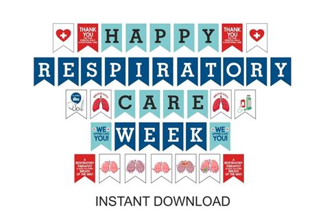 Happy Respiratory Care Week Banner Printable / Respiratory - Etsy