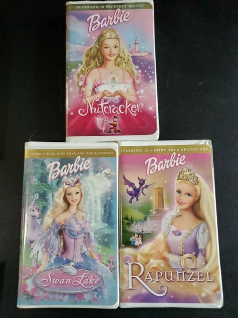 Barbie VHS Tape Rapunzel Nutcracker Swan Lake Cartoon Lot of 3 | Swan lake, Barbie, Barbie swan lake