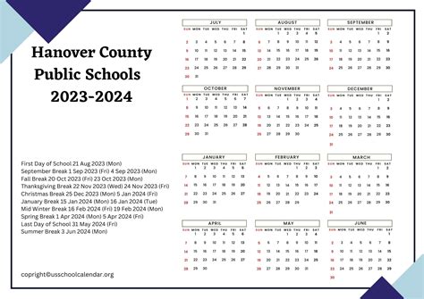 Hanover County School Calendar 2024 Nj - Darya Celestina