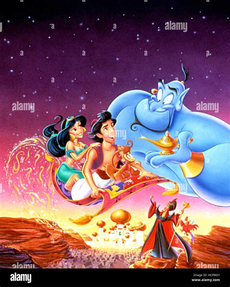 ALADDIN, Princess Jasmine, Aladdin, Abu, Genie, Jafar, Iago, 1992, (c)Walt Disney Pictures ...