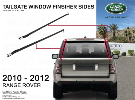 Range Rover L322 Upper Tailgate Window Finisher Molding Side Rubber 2010~2012 | eBay