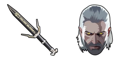 The Witcher 3 Geralt of Rivia & Silver Sword Cursor - Sweezy Custom Cursors