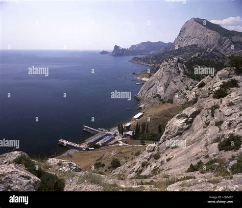 The Ukraine, peninsula the Crimea, Sudak, coastal scenery, the Black Sea, Europe, East, Europe ...