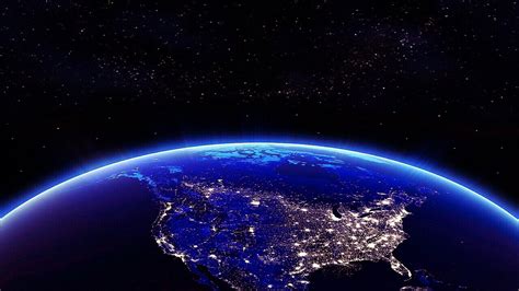 Earth North America In The Night View From Space 4k Wallpaper For 70525 | Hot Sex Picture