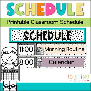 Classroom Schedule by Allie Lewis- Teaching on the Move | TPT