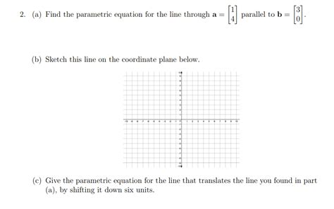 Solved (a) Find the parametric equation for the line through | Chegg.com