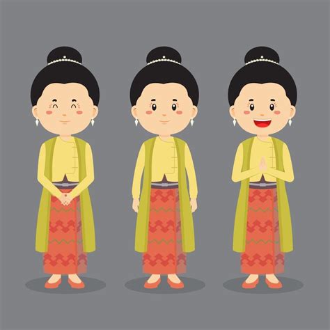 Myanmar Character with Various Expression 3031141 Vector Art at Vecteezy