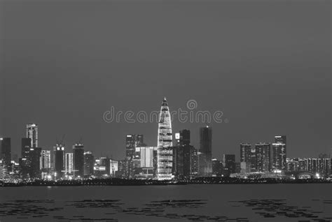 Skyline of Shenzhen City, China Stock Image - Image of district ...