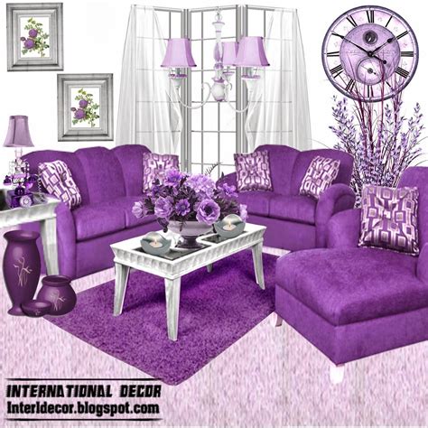 Luxury purple furniture, sets, sofas, chairs for living room interior ...