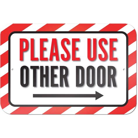 Please Use Other Door Right Arrow Sign - Walmart.com - Walmart.com