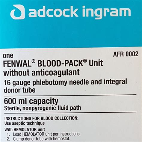 FENWAL BLOOD PACK Unit | MEDCURV Online Store