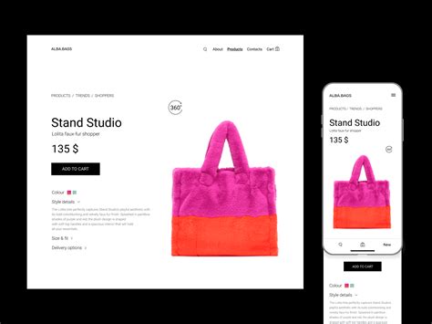 ALBA.BAGS Online store by Eugenia Tumel on Dribbble