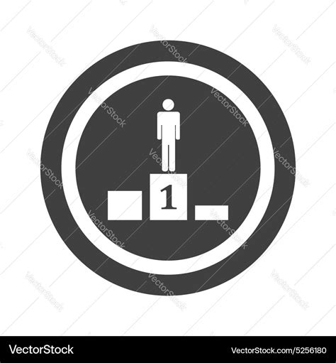 Round black pedestal sign Royalty Free Vector Image