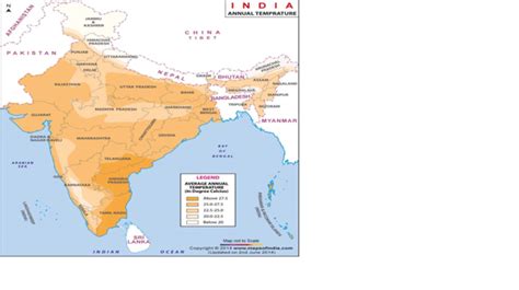 Annual Temperature Map Of India