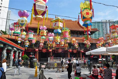 Main Building of Wong Tai Sin Temple at Kowloon Hong Kong Editorial Stock Photo - Image of main ...