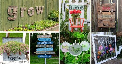 43 DIY Garden Signs to Beautify and Decorate Your Garden • TasteAndCraze