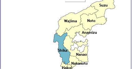 Ishikawa Map Regional City | Regional City Maps of Japan