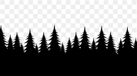 PNG forest silhouette border, pine | Premium PNG - rawpixel