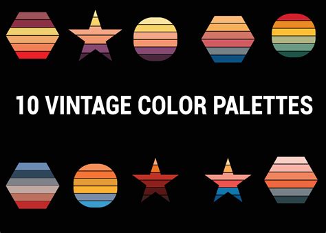 Vintage Color palettes, Vintage Striped Backgrounds, Posters, Banner Samples, Retro Colors from ...