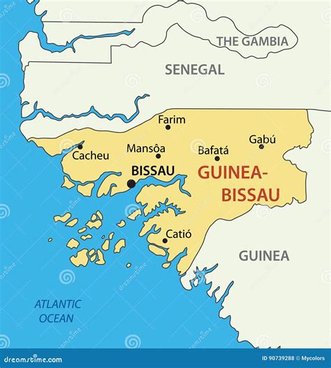 Republic Of Guinea-Bissau - Vector Map | CartoonDealer.com #90739288