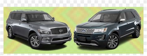 2016 Infiniti Qx80 Vs 2016 Ford Explorer - Infiniti Q80 Vs Qx60 Clipart (#3361525) - PikPng