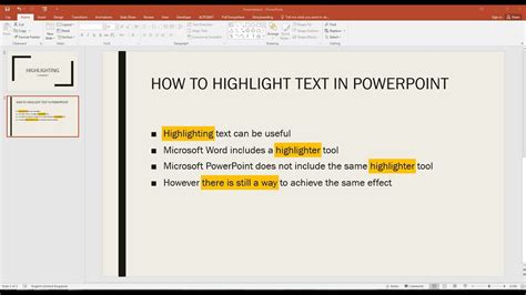 Powerpoint How To Yellow Highlight Text - fasrnewyork