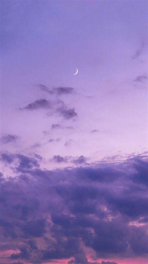 Download Purple Aesthetic Phone Crescent Moon Wallpaper | Wallpapers.com