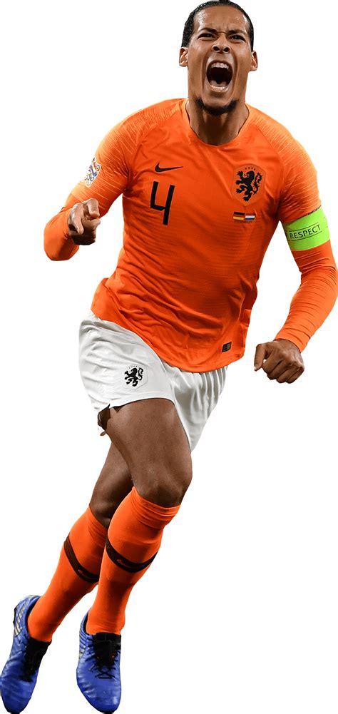 Virgil van Dijk Holland football render - FootyRenders