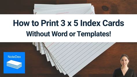 How to Print Index Cards and Flashcards - even Double Sided using ...