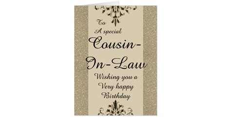 To a special cousin-in-law big birthday card | Zazzle.com