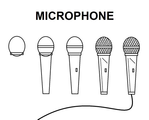 Microphone | Microphone drawing, Easy drawings, Music doodle