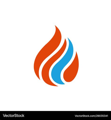 Blue red flame logo Royalty Free Vector Image - VectorStock