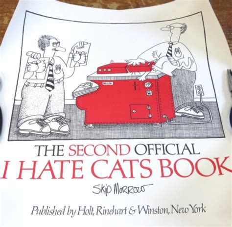 Vintage The Second Official I Hate Cats Book Poster | Skip Morrow | eBay