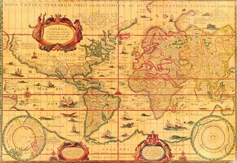 World Map published in 1606 by Dutch cartographer and atlas maker Willem Janszoon Blaeu. | Mapas ...