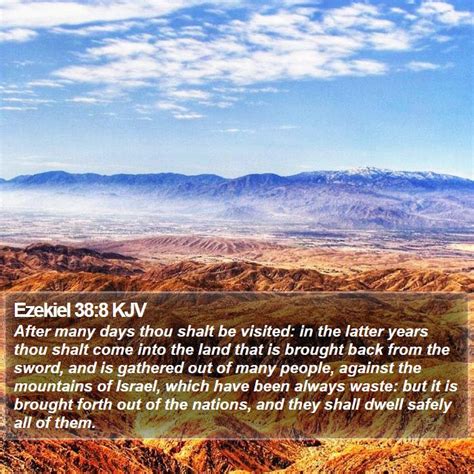 Ezekiel 38:8 KJV Bible Verse Images