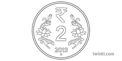 2 rupee mynt objekt indian rupees valutaer verden rundt vise bilder ks2 svart